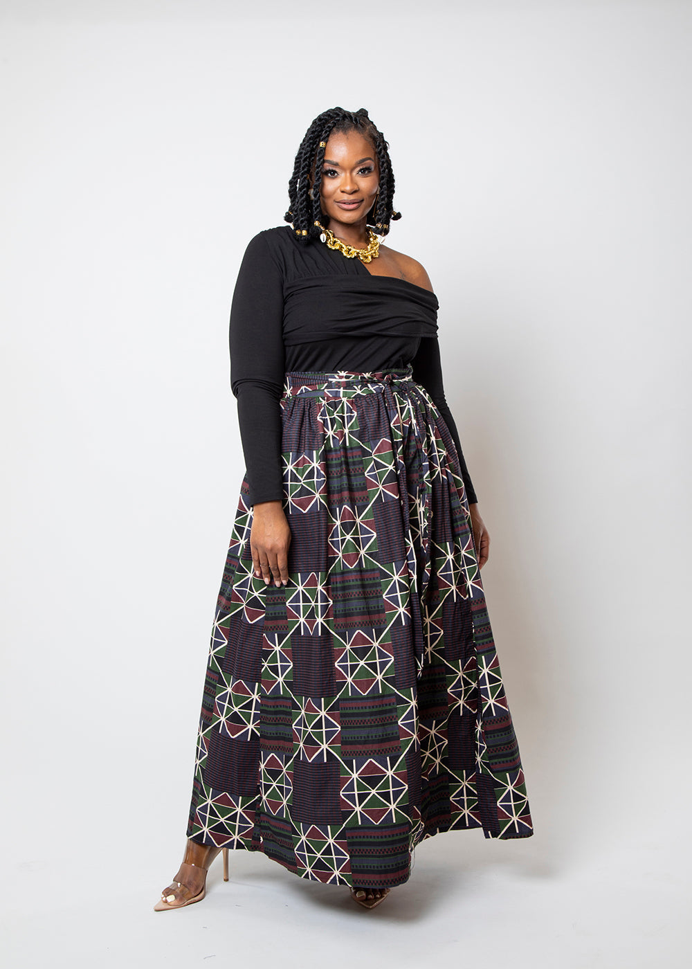 Kente maxi clearance skirt