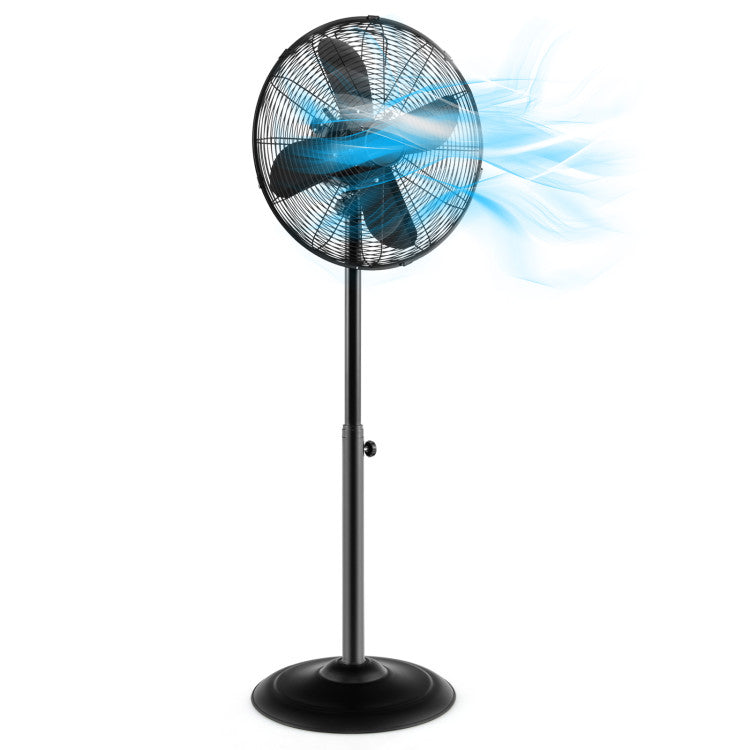 16 Inch Fan 16 Inch Pedestal Standing Fan Oscillating Pedestal Fan with 3 Speeds a ...